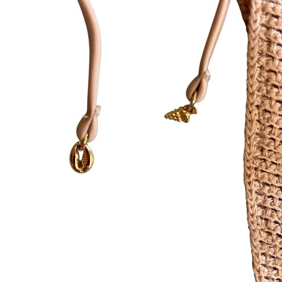 Victoria's Secret Swim Beige Tan Crochet Triangle Bikini Size Large - Picture 11 of 14